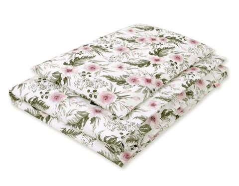 Pościel dla dzieci 2-częściowa bawełniana 120x90 cm - peonie różowe Pościel dla dzieci 2-częściowa bawełniana 120x90 cm - peonie różowe