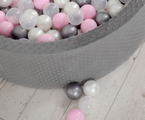 Suchy basen minky H-30 cm z piłkami 300szt. - ciemnoszary