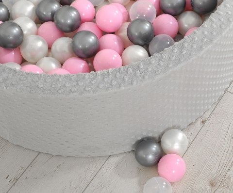 Suchy basen minky H-30 cm z piłkami 300szt. - jasnoszary Suchy basen minky H-30 cm z piłkami 300szt. - jasnoszary