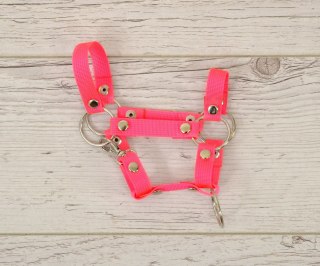 Kantar dla konia Hobby Horse A4 zapinany mały - neon pink