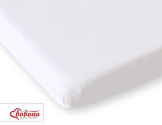 Prześcieradło bawełniane z gumką do łóżeczka 120x60 cm - białe