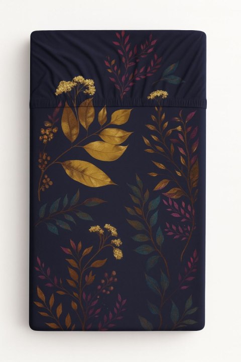 Prześcieradło bawełniane z gumką do łóżeczka 120x60 cm - floristic