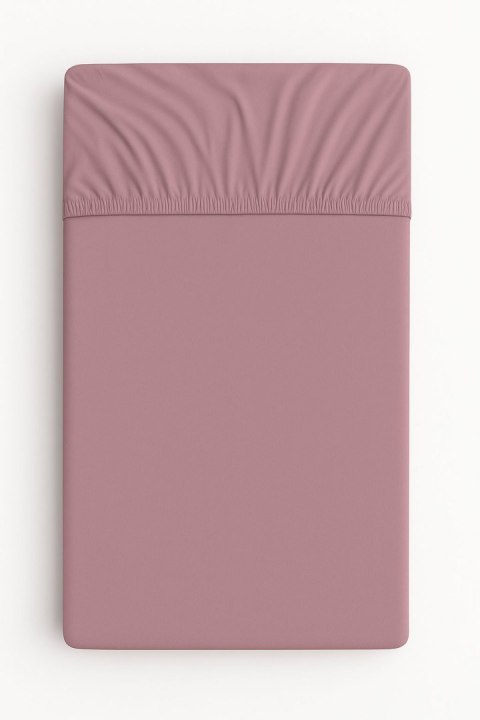 Prześcieradło bawełniane z gumką do łóżeczka 120x60 cm - róż retro