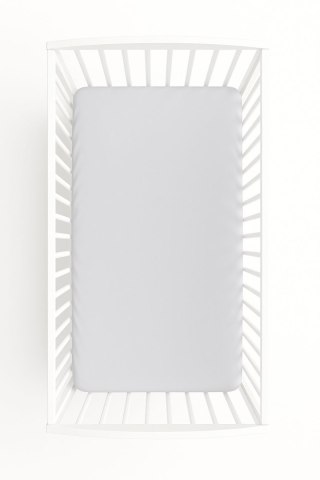 Prześcieradło bawełniane z gumką do łóżeczka 140x70 cm - szare