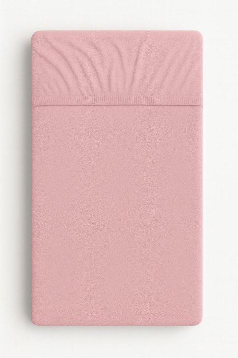 Prześcieradło frotte z gumką do łóżeczka 120x60cm - brudny róż Prześcieradło frotte z gumką do łóżeczka 120x60cm - brudny róż