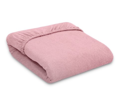 Prześcieradło frotte z gumką do łóżeczka 120x60cm - brudny róż Prześcieradło frotte z gumką do łóżeczka 120x60cm - brudny róż
