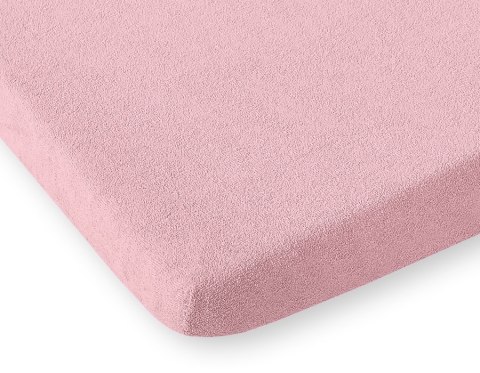 Prześcieradło frotte z gumką do łóżeczka 120x60cm - brudny róż Prześcieradło frotte z gumką do łóżeczka 120x60cm - brudny róż