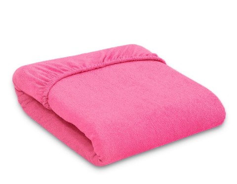 Prześcieradło frotte z gumką do łóżeczka 120x60cm - fuksja Prześcieradło frotte z gumką do łóżeczka 120x60cm - fuksja