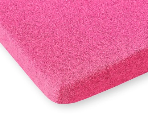 Prześcieradło frotte z gumką do łóżeczka 120x60cm - fuksja Prześcieradło frotte z gumką do łóżeczka 120x60cm - fuksja