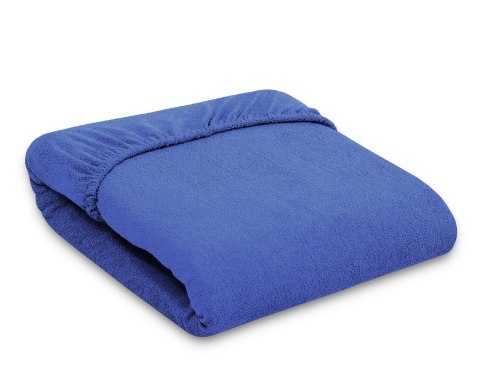 Prześcieradło frotte z gumką do łóżeczka 140x70cm - ciemny niebieski Prześcieradło frotte z gumką do łóżeczka 140x70cm - ciemny niebieski