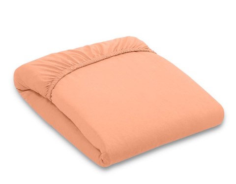 Prześcieradło jersey bawełna z gumką do łóżeczka 120x60cm - brzoskwiniowe Prześcieradło jersey bawełna z gumką do łóżeczka 120x60cm - brzoskwiniowe