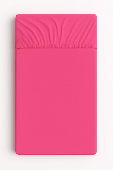 Prześcieradło jersey bawełna z gumką do łóżeczka 120x60cm - ciemny róż Prześcieradło jersey bawełna z gumką do łóżeczka 120x60cm - ciemny róż