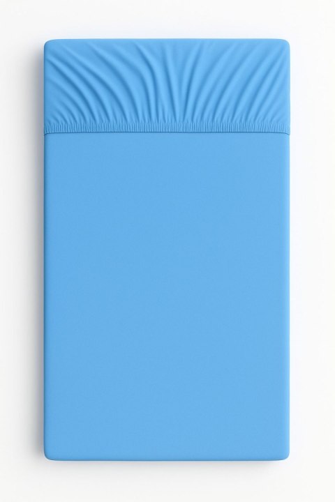 Prześcieradło jersey bawełna z gumką do łóżeczka 120x60cm - niebieskie Prześcieradło jersey bawełna z gumką do łóżeczka 120x60cm - niebieskie