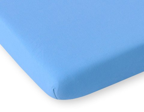 Prześcieradło jersey bawełna z gumką do łóżeczka 120x60cm - niebieskie Prześcieradło jersey bawełna z gumką do łóżeczka 120x60cm - niebieskie