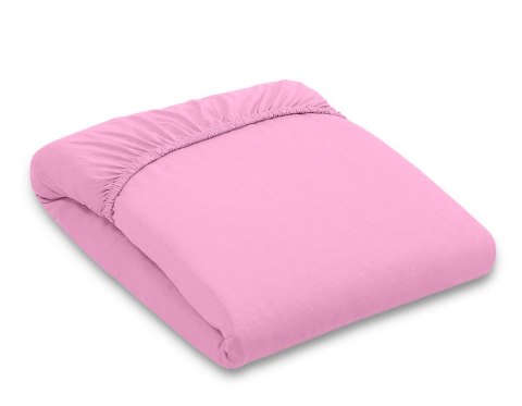 Prześcieradło jersey bawełna z gumką do łóżeczka 120x60cm - różowe Prześcieradło jersey bawełna z gumką do łóżeczka 120x60cm - różowe