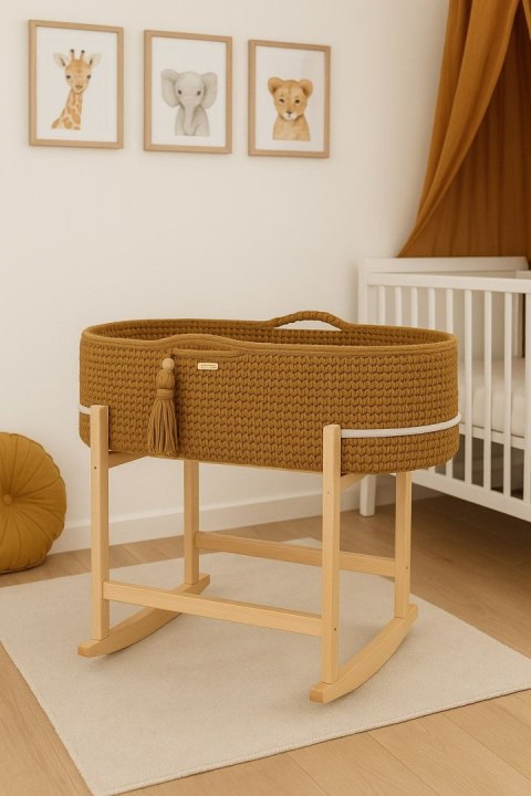 Kosz Mojżesza BOHO Handmade z kołyską - caramel Kosz Mojżesza BOHO Handmade z kołyską - caramel