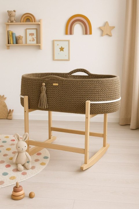 Kosz Mojżesza BOHO Handmade z kołyską - mocca Kosz Mojżesza BOHO Handmade z kołyską - mocca