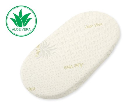 Materac do kosza Mojżesza BOHO - ALOE VERA z aloesem