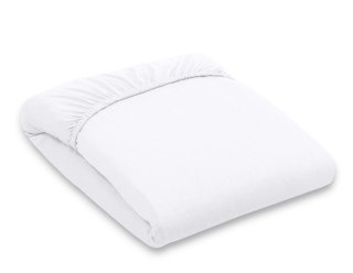 Prześcieradło jersey bawełna z gumką do łóżeczka 120x60cm - białe