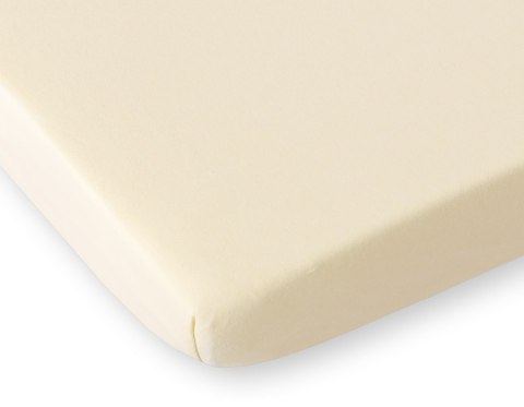 Prześcieradło jersey bawełna z gumką do łóżeczka 140x70cm - kremowe Prześcieradło jersey bawełna z gumką do łóżeczka 140x70cm - kremowe