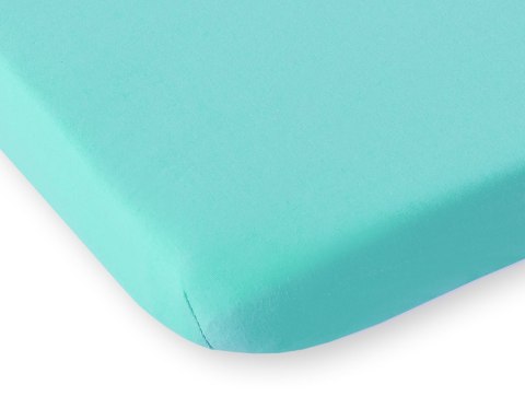 Prześcieradło jersey bawełna z gumką do łóżeczka 140x70cm - miętowe Prześcieradło jersey bawełna z gumką do łóżeczka 140x70cm - miętowe
