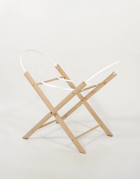 Stojak drewniany do kosza Mojżesza BOHO - naturalny