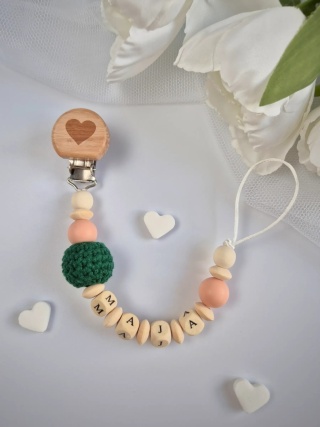 Zawieszka do smoczka handmade z imieniem dziecka