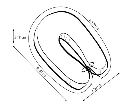 Poduszka ciążowa Longer dla kobiet w ciąży do spania + zdejmowana poszewka - Gwiazdki na mięcie