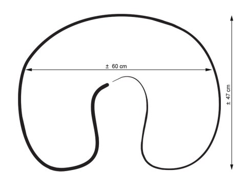 Poduszka rogal do karmienia fasolka + zdejmowana poszewka - jamniki