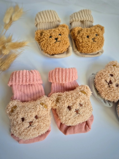 Skarpetki niemowlęce z misiami