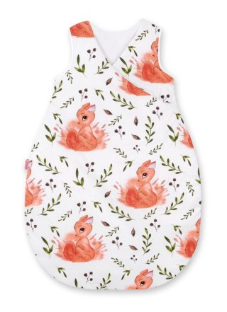 Śpiworek dla dzieci bawełniany M 3-12 mcy TOG 2.5 całoroczny ocieplany - wiewiórki białe
