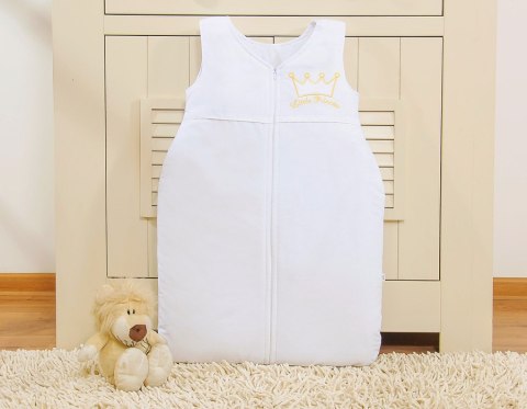 Śpiworek dla dzieci bawełniany M 6-12 mcy TOG 2.5 całoroczny ocieplany - Little Princess biały