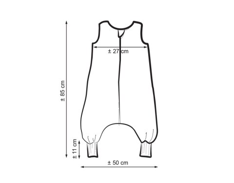 Śpiworek dla dzieci z nogawkami bawełniany ocieplany L 9-24 mcy TOG 2.5 - lisek w wianku