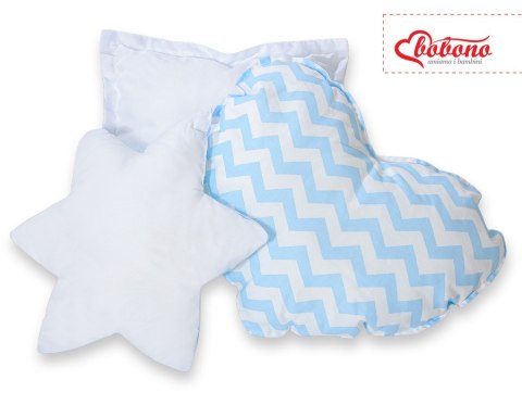 Zestaw poduszek 3cz. Chevron niebieski Zestaw poduszek 3cz. Chevron niebieski