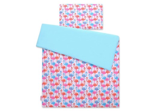 Dwustronna pościel dla dzieci 2-częściowa bawełniana 140x200 Junior -flamingi Dwustronna pościel dla dzieci 2-częściowa bawełniana 140x200 Junior -flamingi