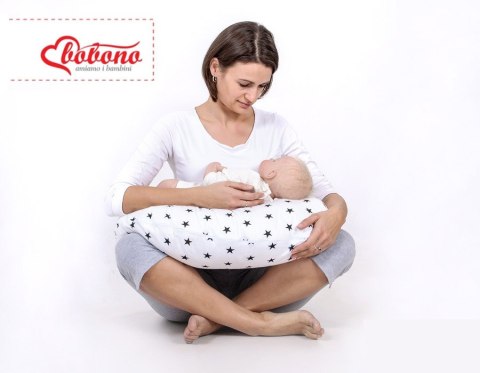 Poduszka rogal do karmienia fasolka rozbieralna- zajączki miętowe