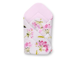 Rożek dla niemowląt miękki - flowers różowe